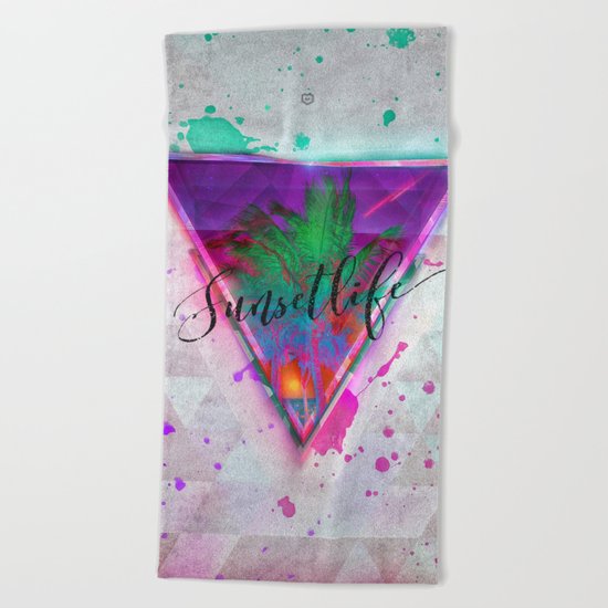 Sunset Life Beach Towel