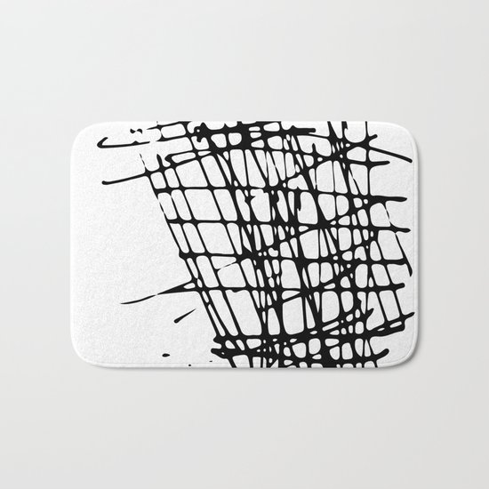 Sketch Black and White Bath Mat