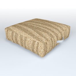 Zebra Print Glitter Gold Outdoor Floor Cushion