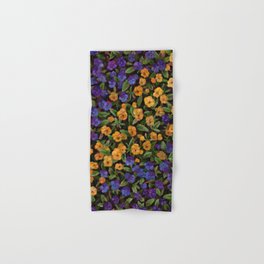 Spring Viola Floral Painting Hand & Bath Towel