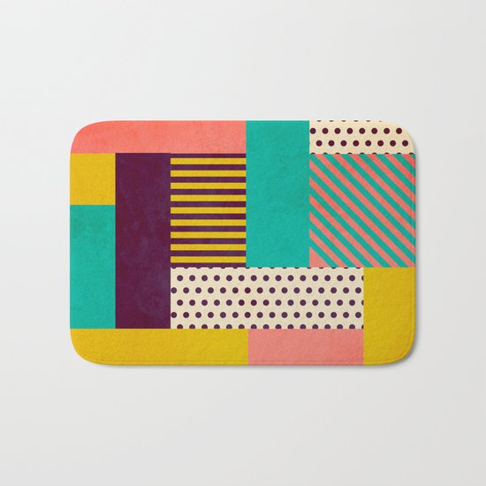 Geometric Love Bath Mat