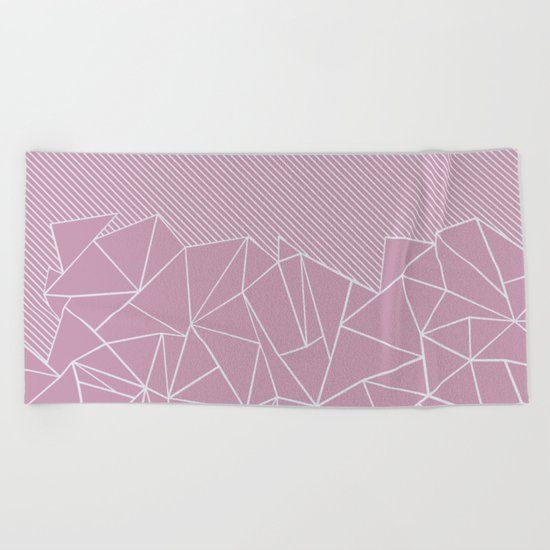 Ab Lines 45 Pink Beach Towel