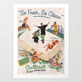 So fresh so clean Kunstdrucke | Curated, Retro, Vintage, Graphicdesign, 50S, Ad 