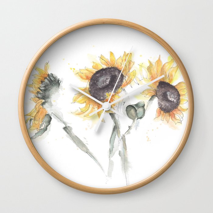 Sunflowers Wall Clock