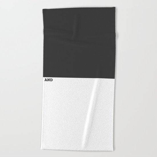 Black and White #Minimal Beach Towel