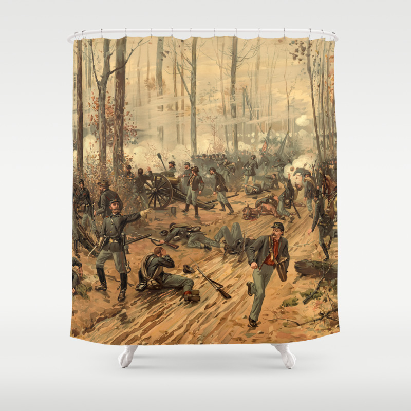 Civil War Battle Of Shiloh By Thulstrup 1888 Shower Curtain By