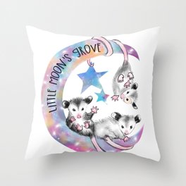 Little Moons Grove Logo Throw Pillow