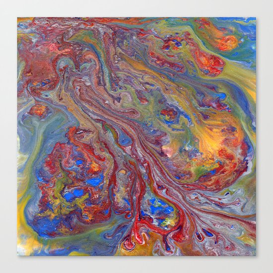 Psychedelic Lava Flow Canvas Print