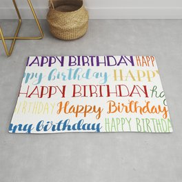 Happy Birthday | Fun & Bright Area & Throw Rug