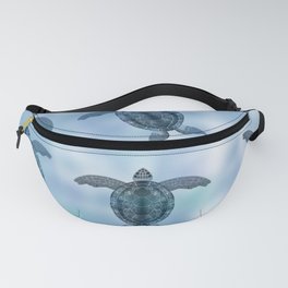 Turquoise Blue Sea Turtle Pattern  Fanny Pack