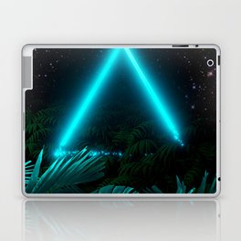Neon landscape: Green Triangle & tropic Laptop Skin