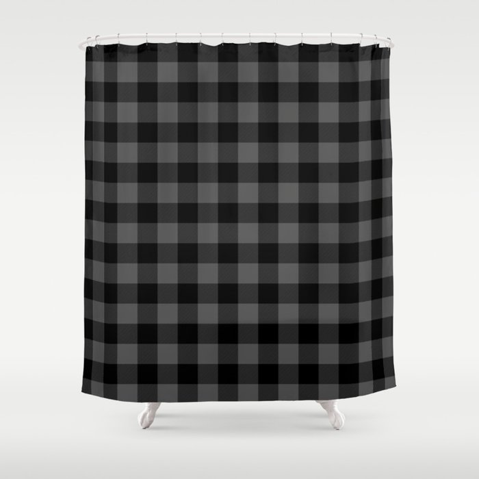 Jumbo Tincup Grey And Black Rustic Cowboy Cabin Buffalo Check