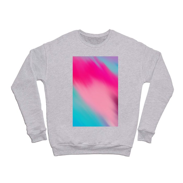 Artistic abstract pink aqua teal watercolor brushstrokes Crewneck Sweatshirt
