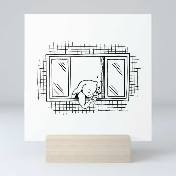 web-dating rabbit Mini Art Print