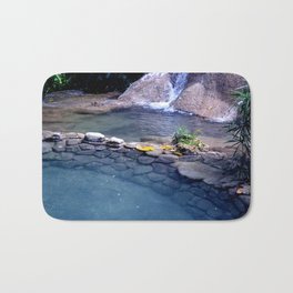 Water From The Falls Bath Mat | Grey, Falls, Konokofalls, Photo, Stones, Green, Clearwater, Scenery, Waterfalls, Digital 