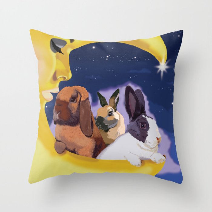 Once Upon A Moon Throw Pillow