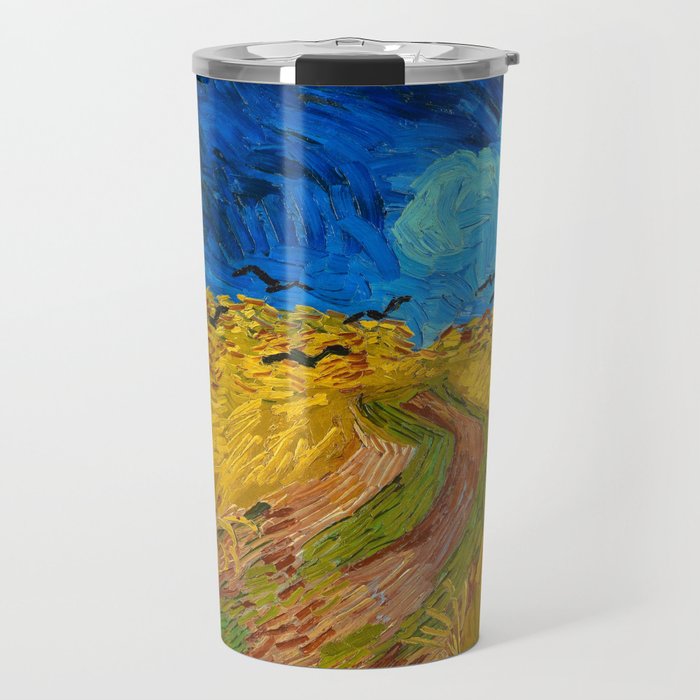 Wheatfield with Crows, 1890 by Vincent van Gogh Travel Mug