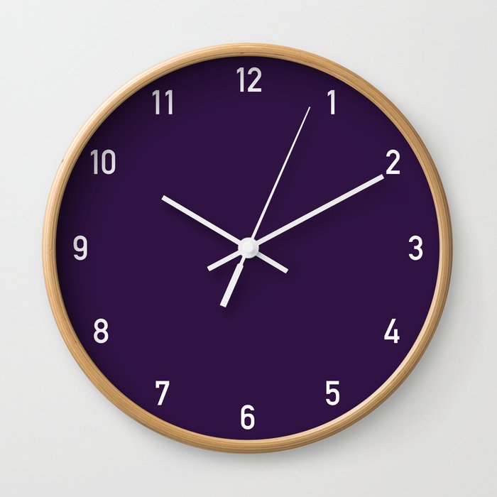 Numbers Clock - Purple Wall Clock
