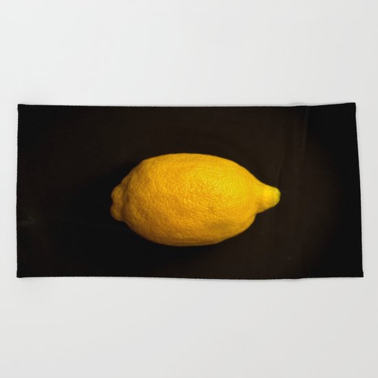 Yellow Lemon Beach Towel
