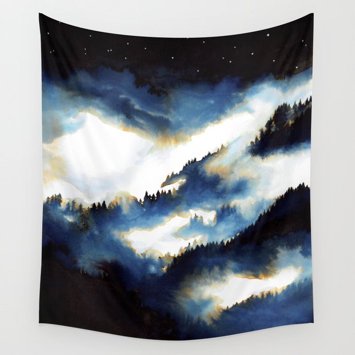 Night Forest Wall Tapestry