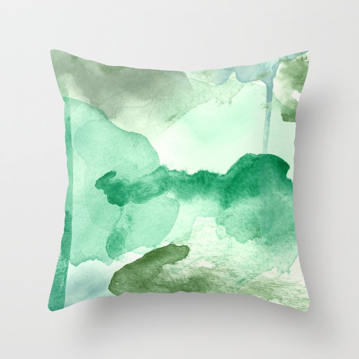 Meadow Pool Abstract Throw Pillow