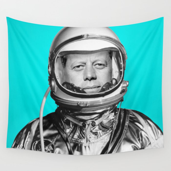 JFK ASTRONAUT (or "All Systems Are JFK") Wall Tapestry