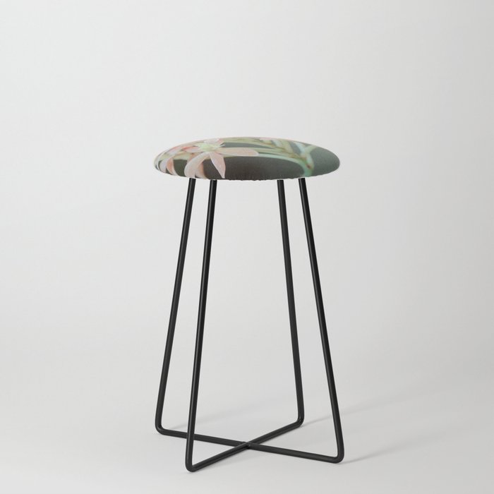 Green Mood Soft Pastel Orchid  Counter Stool