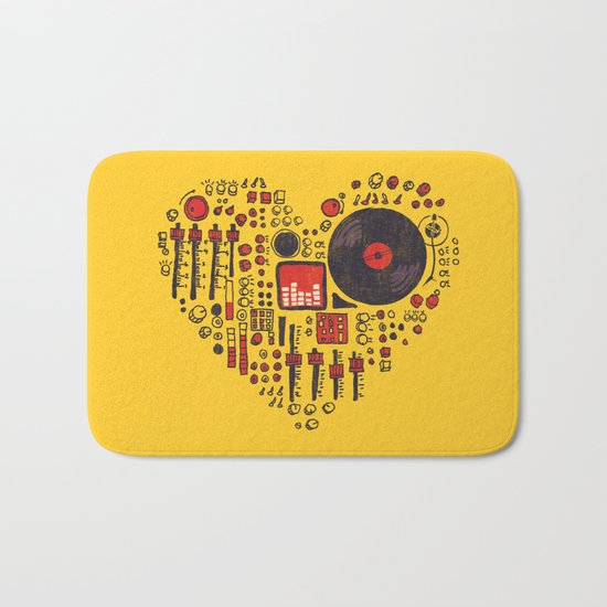Music in every heartbeat Bath Mat