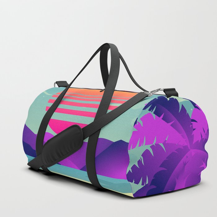 Seaside Relaxing Sunset Synthwave Duffle Bag