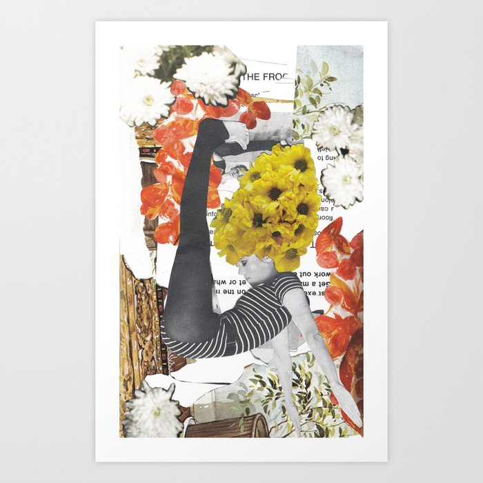 Fonda Flower Collage Art Print