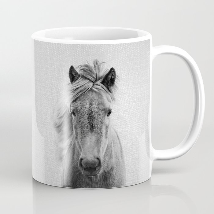 Wild Horse - Black & White Coffee Mug