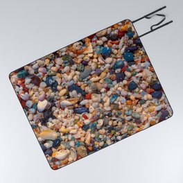 Red And Blue Tint Of Sea Shell Photography Pattern Picnic Blanket