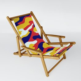 Camouflage Pattern 4 colours(Navy,Red,Yellow) Sling Chair