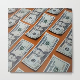 Money Pattern Metal Print