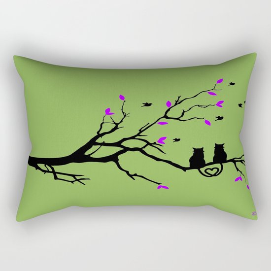 The Cat's in Love Rectangular Pillow
