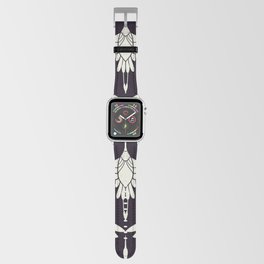 Japanese Crane Ornate Art Deco Black & White Pattern Apple Watch Band