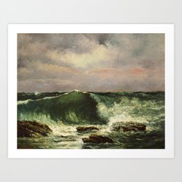 Gustave Courbet "The Wave 1869 private" Art Print