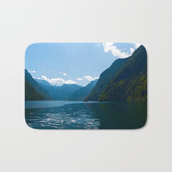 Koenigssee Lake with Alpes Bath Mat