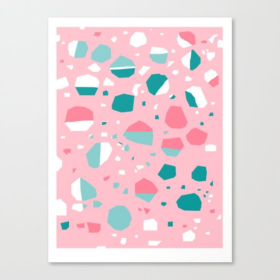 Airhead - memphis throwback retro vintage pastel pink palm springs socal california dreamer pop art Canvas Print