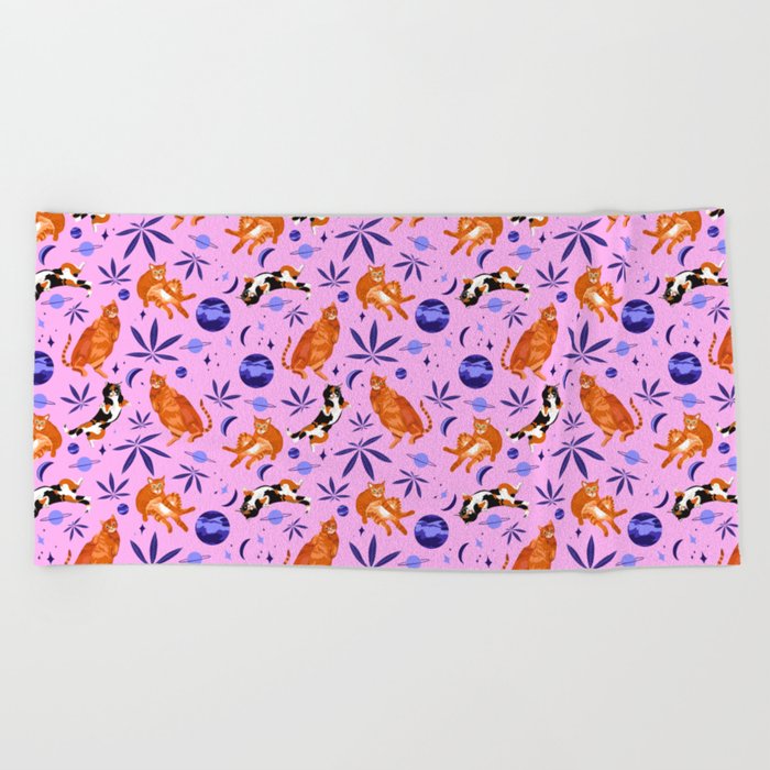 Space Cats Beach Towel