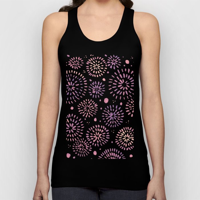 Abstract watercolor sparkles – pastel pink and ultra violet Tank Top