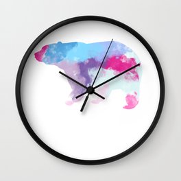 Bear, Colorful, Art, Grizzly Wall Clock
