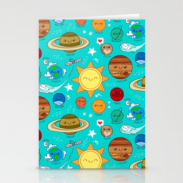 Planet party Stationery Cards