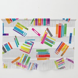 Wrapping paper with colored books Wall Hanging