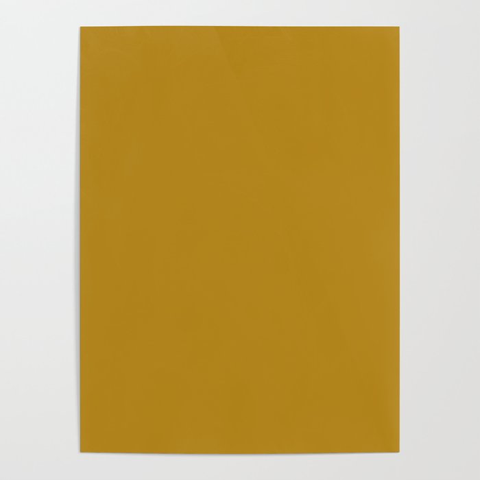 Golden Mustard - Solid Color Trend  Poster