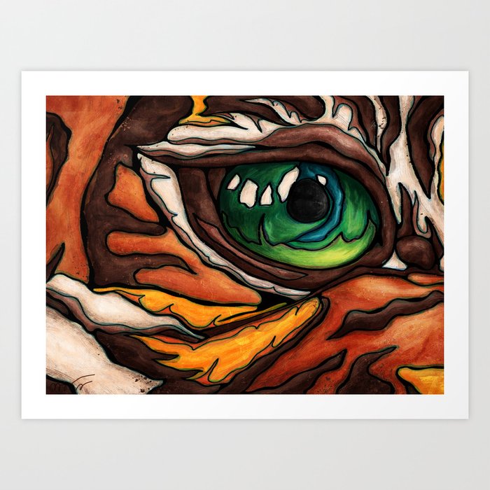 Tiger shop eye painting