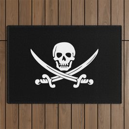Jolly Roger Pirate Outdoor Rug