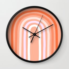 Rise above the Rainbow - Peachy pastels Wall Clock