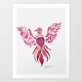 Phoenix-Red Art Print