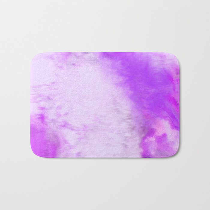 Watercolor purple design Bath Mat
